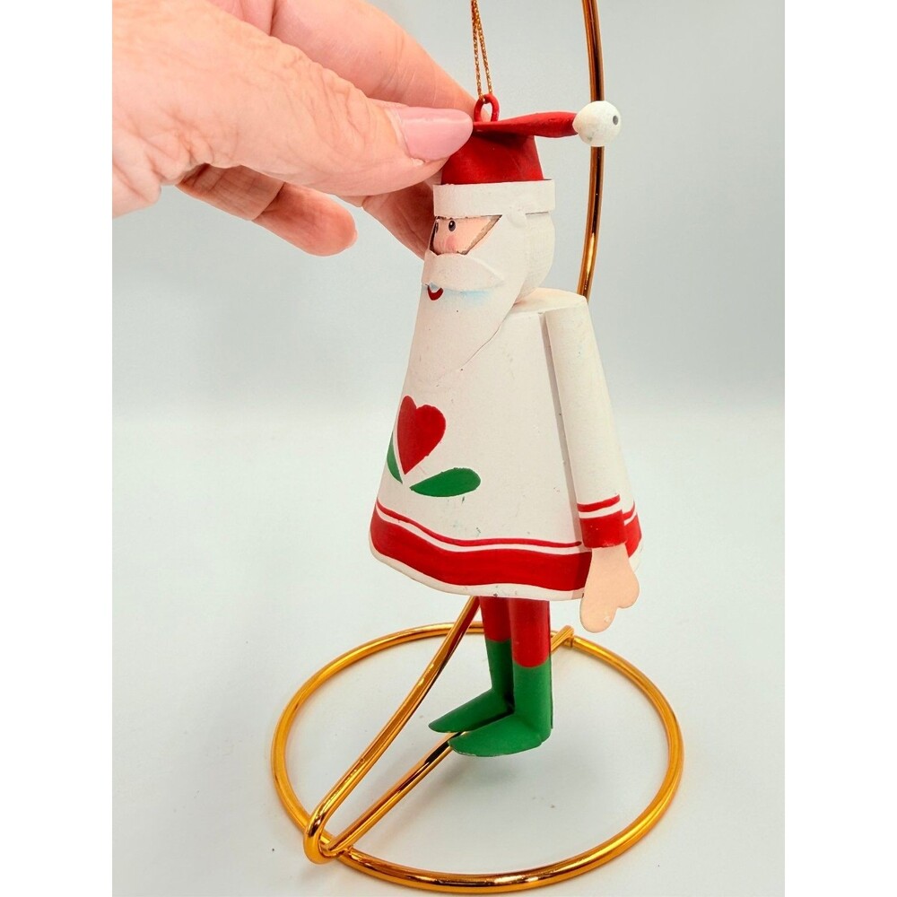 Dansk Santa Claus Christmas Ornament Lot Chef Cookies Free & Classic Heart Wood - Picture 13 of 16